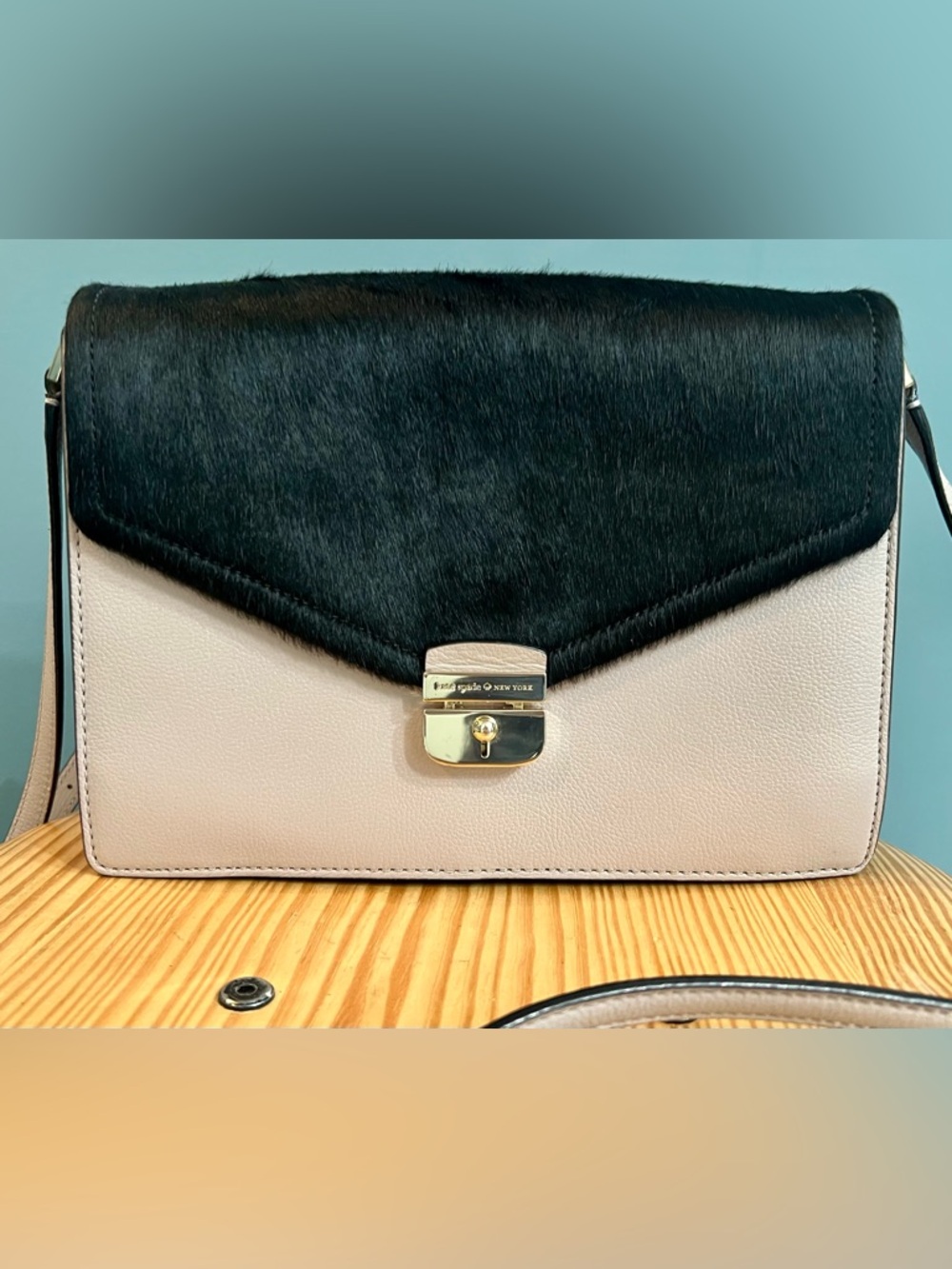 Kate Spade New York SAYRA Hyde Place Leather/Calf Hair Crossbody Bag Messenger